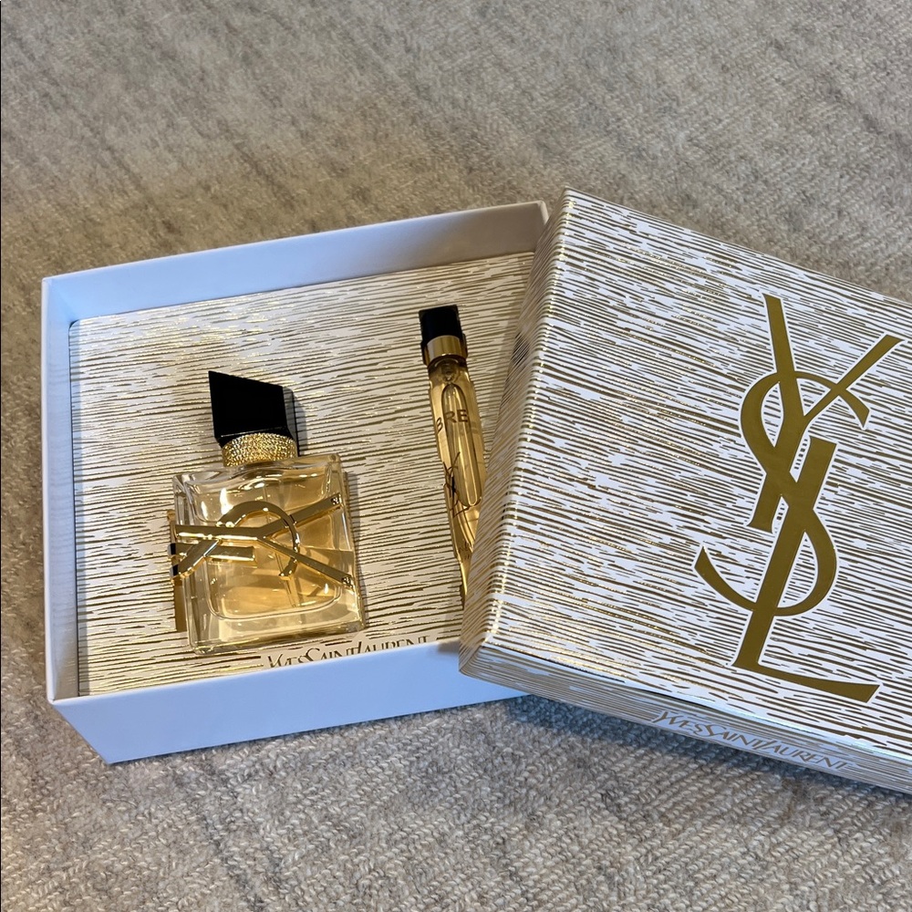 Yves Saint Laurent Gold and Black Perfume Set